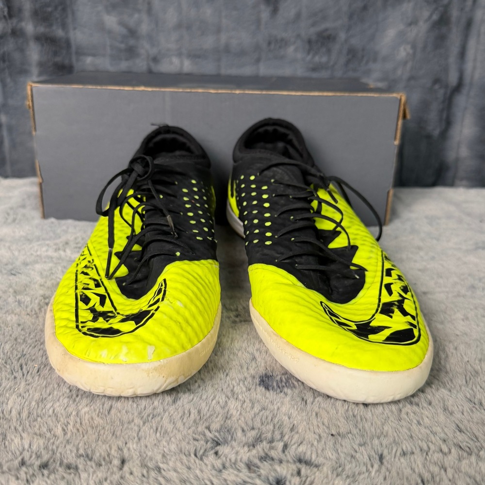 Nike Hypervenom Phelon IC Mens Size 12 Volt Black Indoor Soccer Shoes - Picture 3 of 9